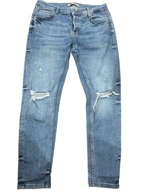 Zara Light Blue Skinny Ripped Men’s Jeans
